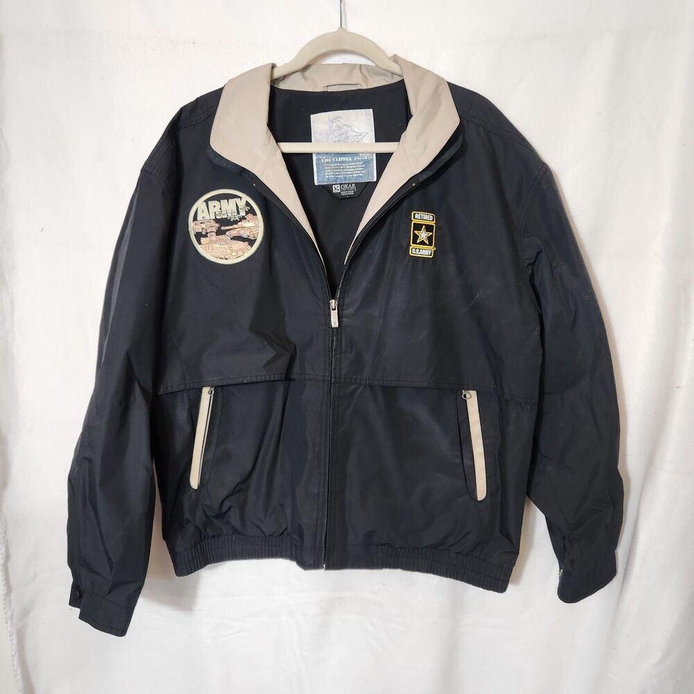 The Clipper #S558 Gear for Sports Men's Jacket Windbreaker Large Army Retired